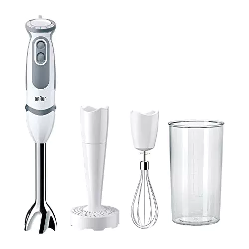 Braun Stabmixer MQ 5207WH - MultiQuick 5 Vario Pürierstab mit Edelstahl Mixfuß, 1000 Watt