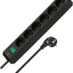 Brennenstuhl Eco-Line, Steckdosenleiste 6-Fach schwarz
