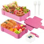 Brotdose Kinder Bento Box, auslaufsicher mit 6 Fächern, mikrowellenfest