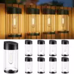 btfarm Solar Wandleuchte Außen, IP65 Wasserdicht, LED Gartenbeleuchtung