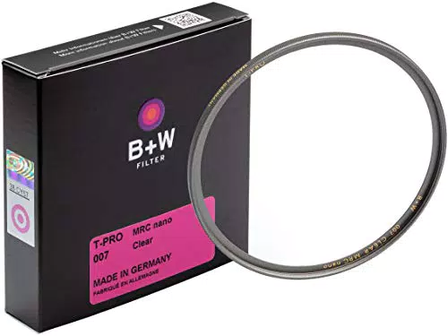 B&W 007 Schutz-Filter, Clear Filter mit Titan-Finish und MRC Nano