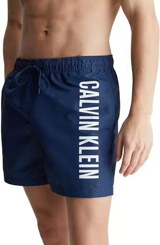 Calvin Klein Herren Badehose mit Kordelzug - Blau