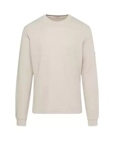 Calvin Klein Herren Langarm Strickoberteil - Badge Waffle Tee