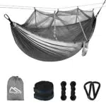 Premium Camping Hängematte Ultraleicht mit Moskitonetz und 250 kg Tragkraft