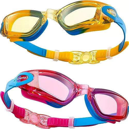 CAPAS Kinder Schwimmbrille | Wasserdicht & Anti-Beschlag | UV-Schutz | Für 4-12 Jahre