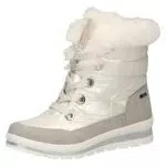 CAPRICE Damen Winterstiefel ohne Absatz Vegan - Weiß