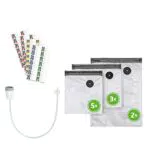 CASO Vacu ZIP-Adapter Set - Vakuumzubehör mit ZIP-Adapter, Vakuumschlauch, 10 ZIP-Bags und Food Manager Sticker