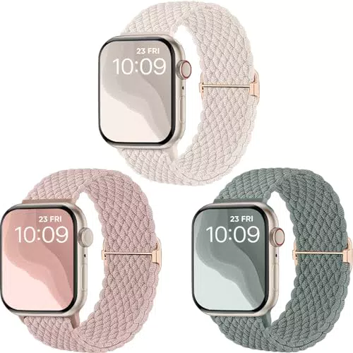 CeMiKa Geflochtenes Armband für Apple Watch - Sportliches Nylon Solo Loop