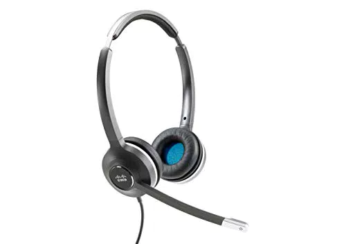 Cisco Dual-On-Ear Headset mit RJ-9-Kabel - Kabelgebunden, Dunkelgrau