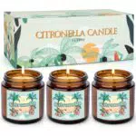 Citronella Kerze Outdoor im Glas – Sojawachs mit Zitronenöl für Garten und Camping