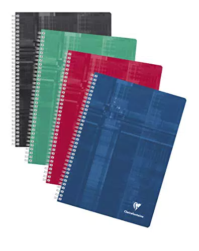 Clairefontaine 8121C Notizbuch DIN A4 mit Doppelspirale und französischer Lineatur