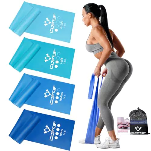 COFOF Fitnessbänder – Gymnastikband mit Widerstandsstufen für Yoga und Krafttraining