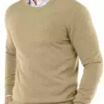 COOFANDY Herren Feinstrickpullover Rundhals Slim Fit Sweater Business Winterpullover