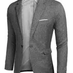 COOFANDY Herren Sakko Slim Fit Langarm Business Jacke