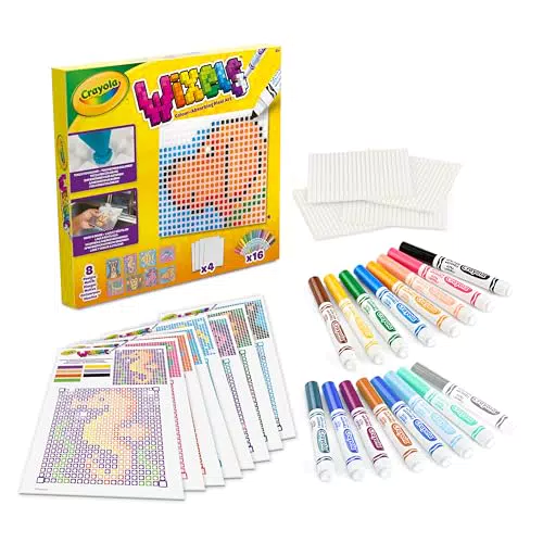 Crayola Wixels Tier-Aktivitätsset | Pixel-Kunst-Set mit Markern und Anleitungen | Ab 6 Jahren