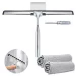 Duschabzieher Set aus Edelstahl mit Wandaufhänger - Ideal für Badezimmer und Küche