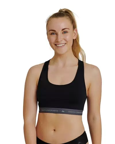 DANISH ENDURANCE Sport-BH aus recyceltem Polyester, Microfaser, Racerback