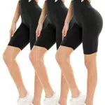 DDOBB Damen Radlerhose High Waist - Kurze Sporthose für Sport, Yoga und Gym
