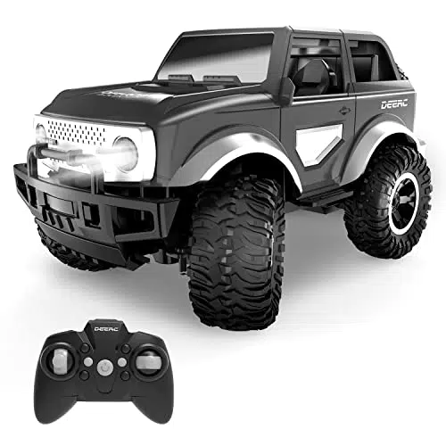 DEERC Ferngesteuertes Auto 1:18 SUV mit LED-Scheinwerfern 2,4 GHz All-Terrain MonsterTruck Crawler