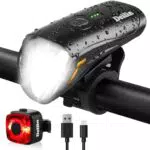 Fahrradlicht Set von Deilin: LED Fahrradbeleuchtung USB Aufladbar, 70 Lux, IPX5 Wasserdicht