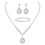 Diamday Brautschmuck Set – Elegante Halskette und Ohrringe für Hochzeiten
