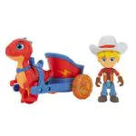 Dino Ranch DNR0010 - Jon und Blitz Streitwagen mit Figur für Kinder ab 3 Jahren
