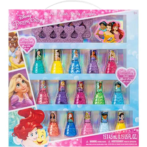 Disney Princess Kinder Nagellack Set | Ungiftiger Nagellack für Mädchen ab 3 Jahren