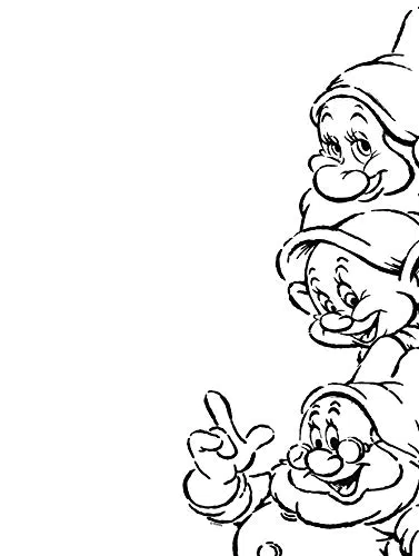 Komar Disney Wandbild Schneewittchen und Zwerge für Kinderzimmer Dekoration