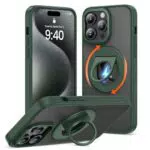 Schutzhülle für iPhone 15 Pro Max - Stoßfest & Kratzfest - Ganzkörperschutz - Seidig-weiches Material - Magsafe - Grün