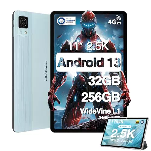 DOOGEE T30 Ultra Tablet mit 11 Zoll 2.5K Display und Helio G99 Octa-Core - 256GB ROM, 32GB RAM, 8580mAh Akku, Android 13 - Grau