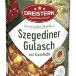 DREISTERN Szegediner Gulasch mit Kartoffeln und Sauerkraut in Konservendose