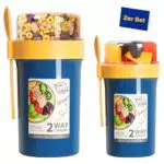 DUNSOO Müslibecher to Go mit Löffel, Auslaufsicher