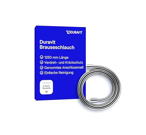 Duravit Brauseschlauch flexibel mit Verdrehschutz und knickfest, 1,25 m