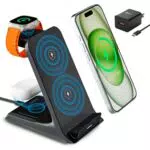 Eazpower 3-in-1 Ladestation für iPhone und Apple Watch, kabelloses Ladegerät