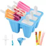 Eisformen Silikon BPA-frei mit Reinigungsbürste und faltbarem Trichter