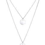 Elli Halskette Damen Plättchen Anhänger 2-lagig aus 925 Sterling Silber