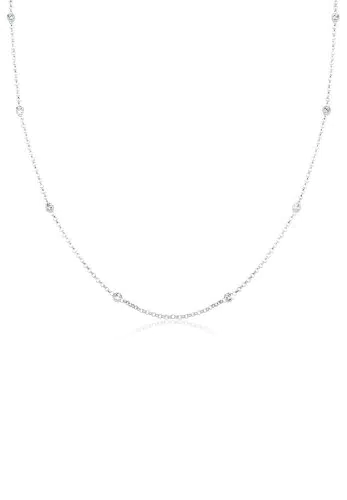 Elli Damen Halskette mit Kristallen in 925 Sterling Silber