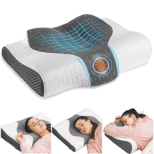 Orthopädisches Kissen von Elviros - Memory Foam Nackenkissen für Schmerzlinderung