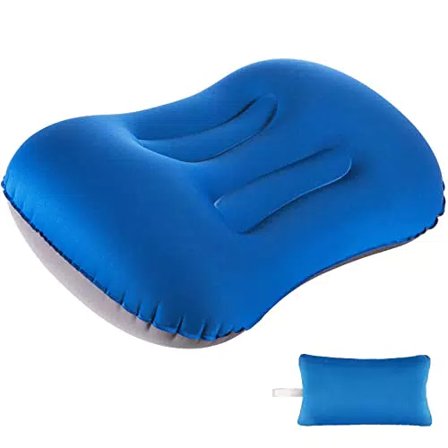Eono Aufblasbares Camping Kissen - Ultraleichtes Ergonomisches Reisekissen für Outdoor und Camping