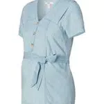 ESPRIT Damen Blouse Nursing Short Sleeve Bluse, Lightwash-950