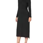 ESPRIT Maternity Damen Dress ls Kleid, Anthracite Melange-005