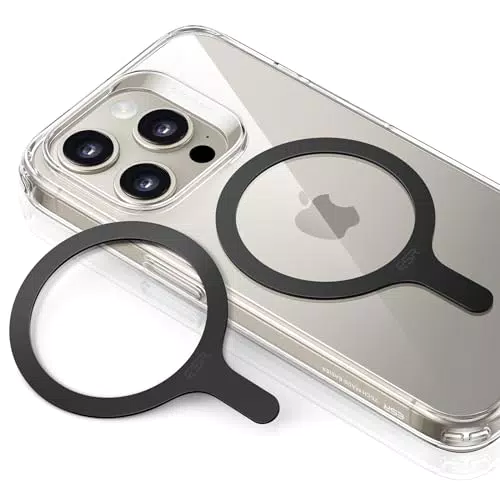 Magnetischer Ring-Aufkleber für iPhone und Galaxy - Kompatibel mit MagSafe - Schwarz