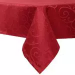 EUGAD Tischdecke Damast mit Ornamenten, abwaschbar und bügelfrei, 130x220 cm