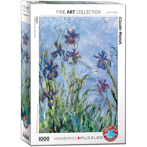Claude Monet Schwertlilien Puzzle - Hochwertiges 1000 Teile Puzzle
