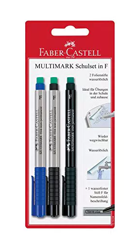 Faber-Castell Multimark Schulset - Strichbreite F für vielseitige Anwendungen