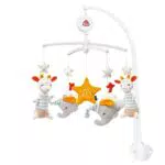 Fehn Musik Mobile Gute Nacht - Baby Einschlafhilfe mit Glow-in-the-dark Bestickung und Sternlein Melodie
