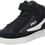 FILA Crew Velcro mid Kids Sneaker, Gray Violet-Lapis Blue