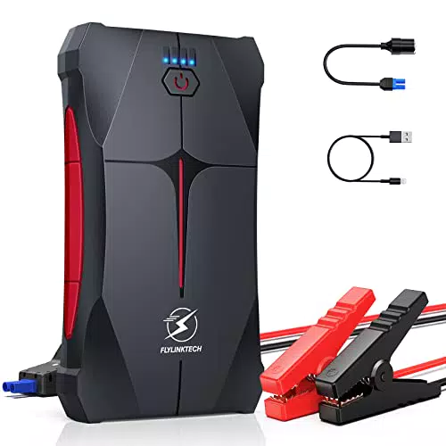 FLYLINKTECH Starthilfe Powerbank 2000A 13200mAh für Benzin- und Dieselmotoren