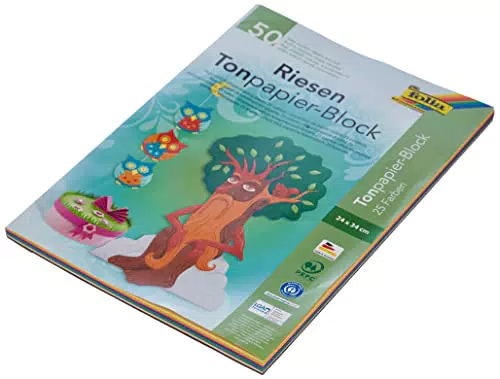 Folia Tonpapierblock - Ideale Grundlage für kreative Bastelideen