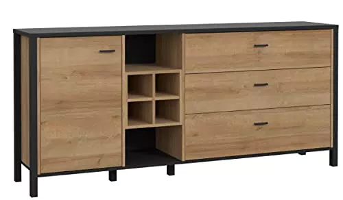 Kommode FORTE HIGH ROCK mit 1 Tür und 3 Schubladen
